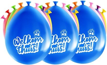 paperdreams Welkom thuis thema Ballonnen - 24x - multi kleuren - Versiering/feestartikelen - Ballonnen Multikleur