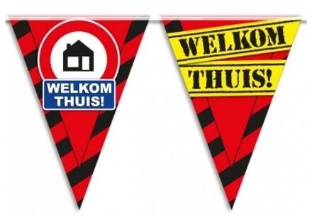 paperdreams Welkom thuis vlaggenlijn - waarschuwingsborden - 10 meter - kunststof