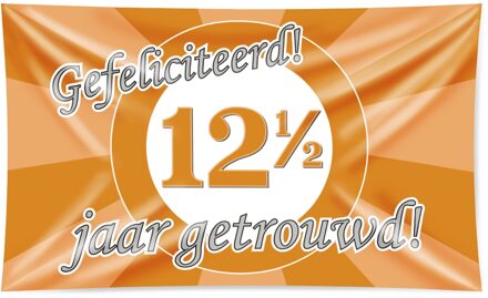 paperdreams XXL Gevel vlag - 12,5 jaar getrouwd goud