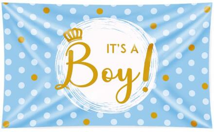 paperdreams XXL vlag - It's a boy ! Blauw