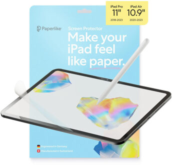 Paperlike 3 Screenprotector voor de Apple iPad Pro 11 (2018/2020/2021/2022) / Air 5 (2022) / Air 4 (2020) Transparant