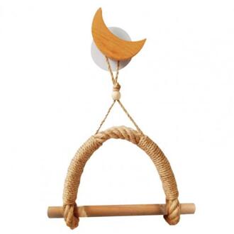 Papier Houder Multifunctionele Creatieve Transparant Zuig Linnen Touw Handdoek Opknoping Touw Houder Voor Slaapkamer Badkamer Accessoires maan