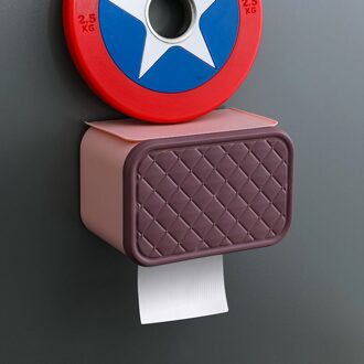 Papier Houder Waterdicht Wc Roll Dispenser Draagbare Opbergdoos Woonkamer Slaapkamer Muur Gemonteerde Tissue Doos diep roze
