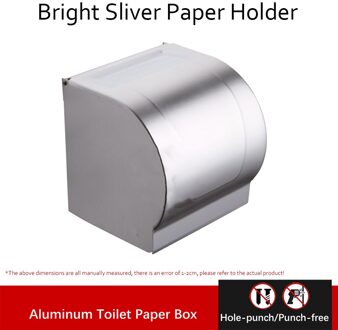 Papier Houders Badkamer Armatuur Hardware Punch-Gratis Toiletpapier Dispenser Stand Handdoek Waterdicht Rolhouder Sanitair zilver 12cm