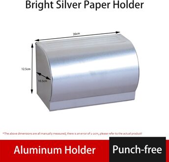 Papier Houders Badkamer Armatuur Hardware Punch-Gratis Toiletpapier Dispenser Stand Handdoek Waterdicht Rolhouder Sanitair zilver 20cm