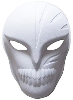 Papier mache masker Halloween spook 24 x 18 cm Wit