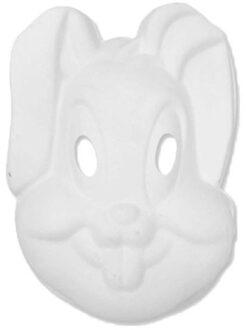 Papier mache masker konijn/haas 24 x 19 cm