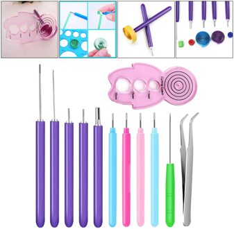 Papier Quilling Tools Sleuven Naald Pen Art Hand Craft Set Tool Voor Beginner Kaart Maken 12 stukken