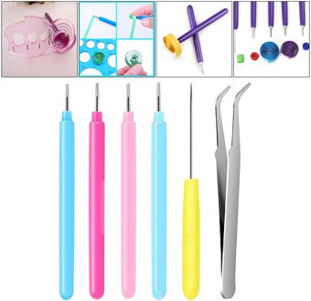 Papier Quilling Tools Sleuven Naald Pen Art Hand Craft Set Tool Voor Beginner Kaart Maken 6 stukken