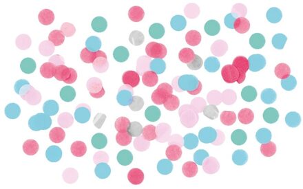 Papier snippers blauw/mintgroen/roze/grijs 15 gram - Confetti