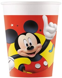 Papieren Bekers Mickey Mouse Playful (8st) Multikleur - Print