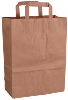 Papieren draagtas 26x10x32cm bruin 50st