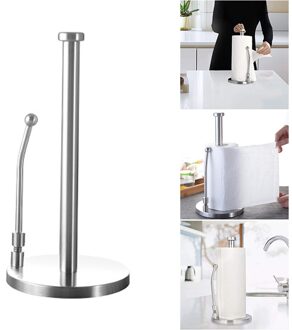 Papieren Handdoek Houder Rvs Staande Papier Handdoek Organizer Roll Dispenser Voor Keuken Aanrecht Thuis S7