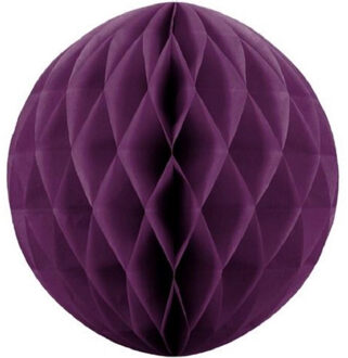 Papieren kerstballen - aubergine paars - 10 cm - kerstversiering