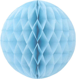 Papieren kerstballen - lichtblauw - 10 cm - kerstversiering