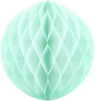 Papieren kerstballen - mintgroen - 10 cm - kerstversiering