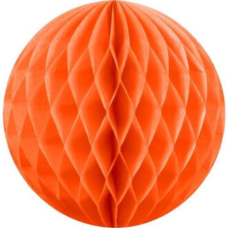 Papieren kerstballen - oranje - 10 cm - kerstversiering
