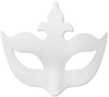 Papieren masker om zelf te beschilderen Multi