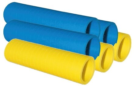 Papieren Serpentines pakket - 6x stuks - in twee kleuren - 400 cm