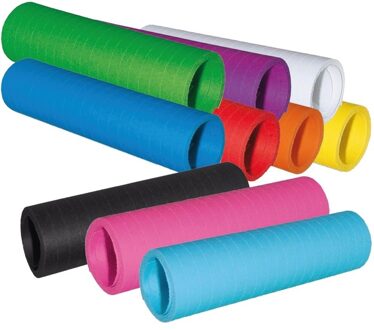 Papieren Serpentines voordeel pakket - 10x stuks - in diverse kleuren - werpen - 400 cm per rol