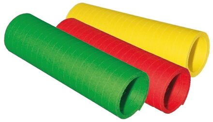 Papieren Serpentines voordeel pakket - 6x stuks - in drie kleuren - werpen - 400 cm per rol