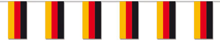 Papieren slinger Duitsland 4 meter - Duitse vlag - Supporter feestartikelen - Landen decoratie/versiering