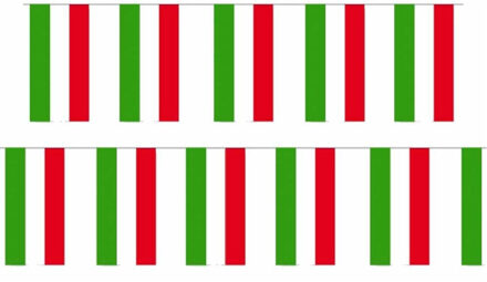 Papieren slinger Hongarije 4 meter - 2x - Hongaarse vlag - Supporter feestartikelen