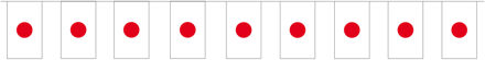 Papieren slinger Japan 4 meter -  Japanse vlag - Supporter feestartikelen - Landen decoratie/versiering