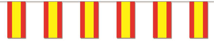 Papieren slinger Spanje 4 meter - Spaanse vlag - Supporter feestartikelen - Landen decoratie/versiering