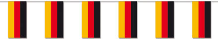 Papieren slinger vlaggetjes Duitsland 4 meter landen decoratie
