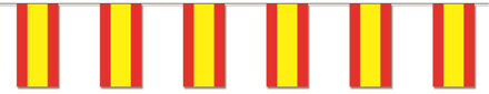 Papieren slinger vlaggetjes Spanje landen decoratie 4 meter Multi