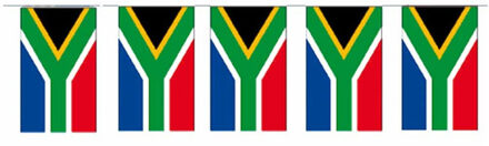 Papieren slinger Zuid-Afrika 4 meter - Zuid-Afrikaanse vlag - Supporter feestartikelen - Landen decoratie/versiering