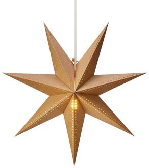 Papieren ster Kiara, bruin, E14, hoogte 45 cm