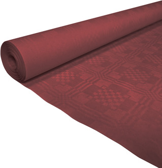 Papieren Tafelkleed Bordeaux Rood (1,19x8m) Rood - Zalm