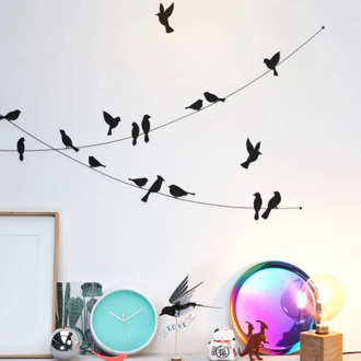 papieren Urban Birds - Stadsvogels Collectie (22 stuks) Zwart