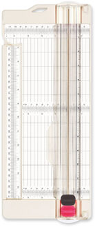 Papiersnijder met uitschuifbare liniaal en rilfunctie 30,5 x 11 cm Wit