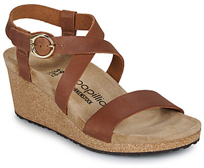 Papillio Sandalen met sleehak Papillio Sibyl Ring-Buckle LENA Cognac" Bruin - 36,37,38,39,40,41