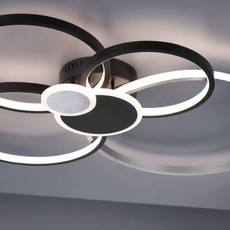 Papilon LED plafondlamp, 80x64cm zwart, aluminium