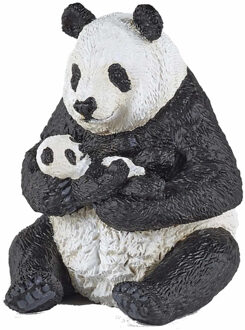 Papo Panda met jong speeldiertje 8 cm