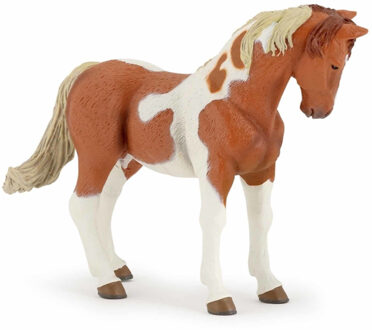 Papo Plastic paard diertje bruin/wit 10 cm