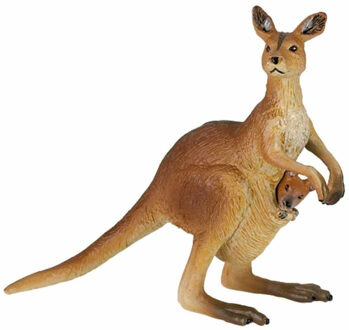 Papo Plastic speelgoed figuur kangoeroe met baby 8 cm