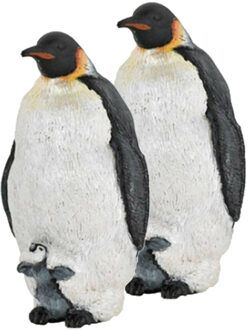 Papo Set van 2x stuks plastic speelgoed figuur keizer pinguin 4 cm - Speelfiguren