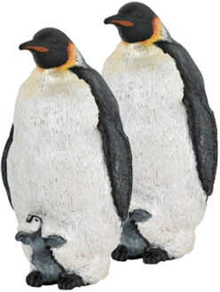 Papo Set van 3x stuks plastic speelgoed figuur keizer pinguin 4 cm