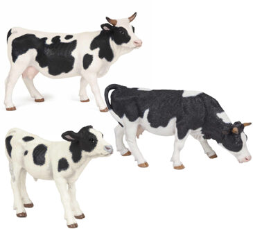 Papo Setje van 3x plastic speelgoed figuren dieren koeien 10-14 cm