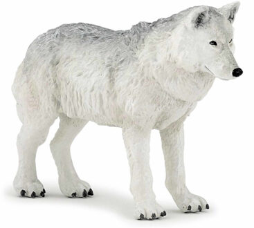 Papo Speelgoed Witte wolf - figuur - 9,5 cm - kunststof - speeldieren - dieren - speelfiguren Multi