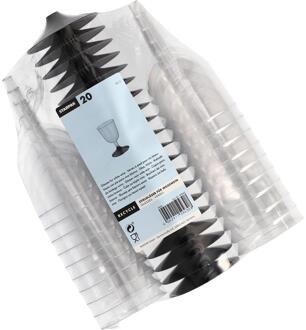 Papstar 20 Witte wijn glazen 0,1L glashelder transparant