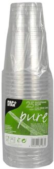 Papstar 25 Drinkbekers PLA pure 250ml glashelder transparant