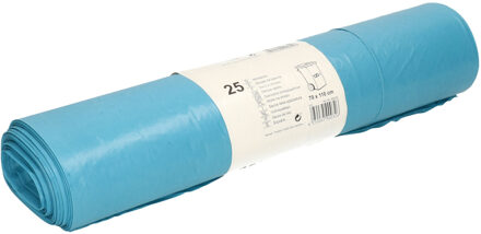 Papstar 25x stuks afvalzakken/vuilniszakken - 120 liter - blauw - Containerzakken - Vuilniszakken