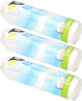 Papstar Afvalzakken/vuilniszakken - 45x st - 60 liter - transparant - Prullenbak zakken