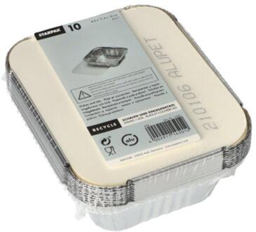 Papstar aluschalen 0.5l 10st zilver